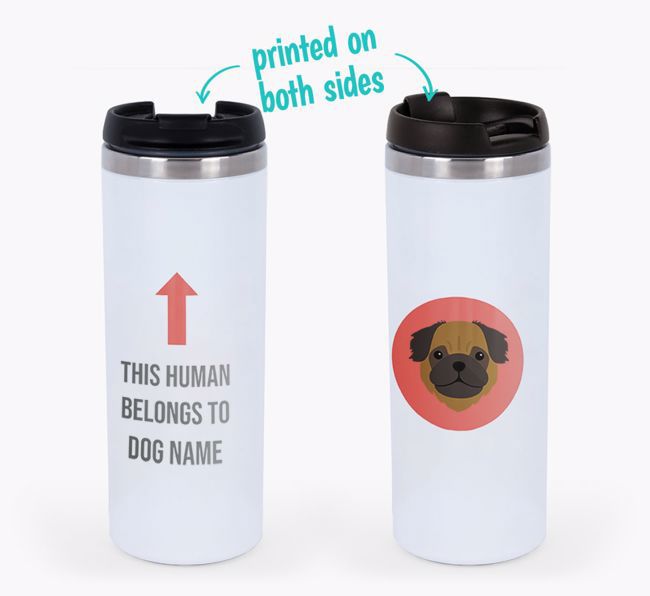 'This Human Belongs to...'  - Personalised Reusable Mug with Photo Upload